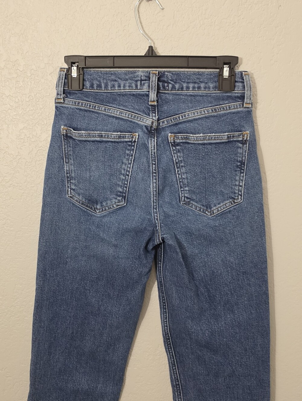 Agolde Kye Mid Rise Straight Crop Ankle Jeans In Mirage Med Wash Womens 23 - Picture 6 of 12